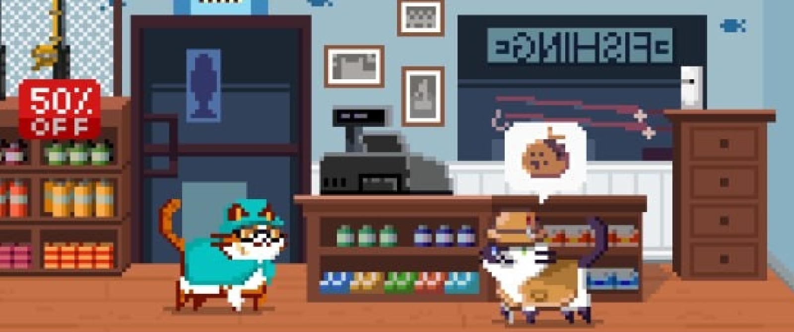 Isabella in her Tackle Shop